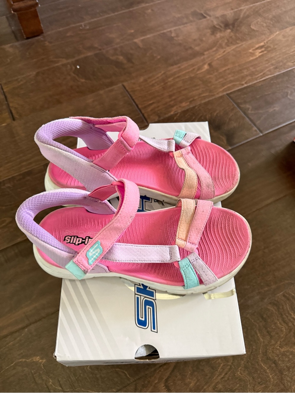 Skechers Girls Pink Pastel Sport Sandals